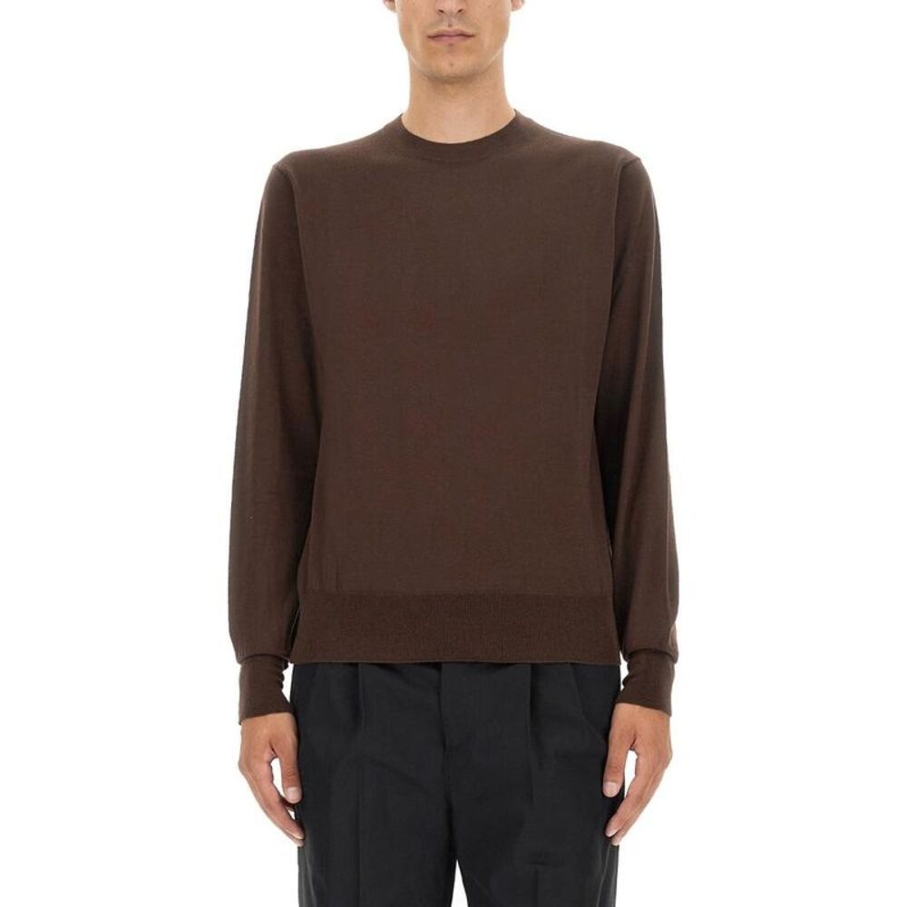 PT TORINO Men's Classic Crew Neck Knit Sweater Men BROWN Sweaters & Cardigans